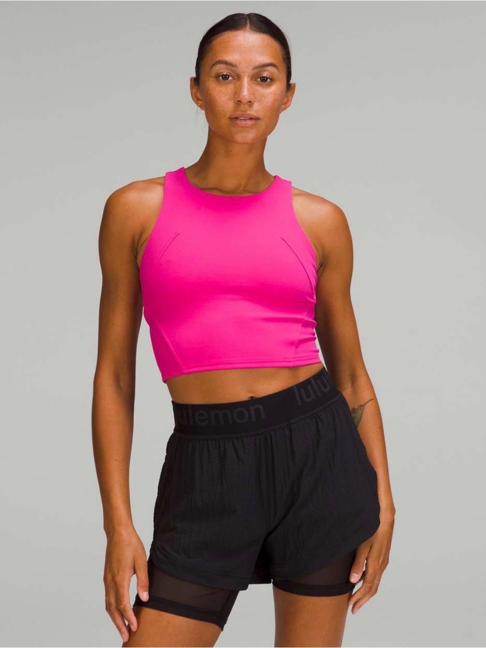 lululemon athletica Sonic Pink Cropped High-Neck Tank - Picture 4 of 5